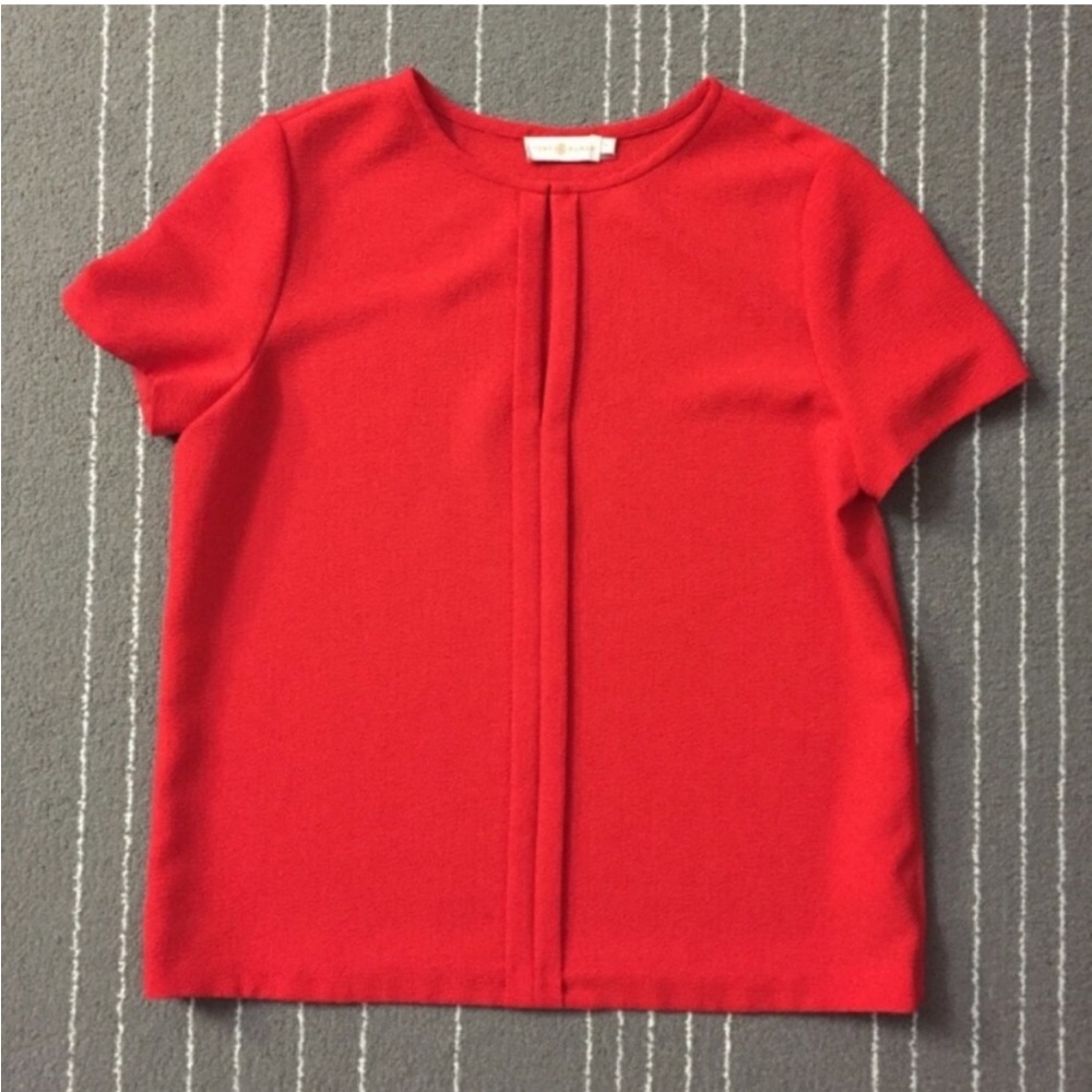 Tory Burch Red Short Sleeve Blouse